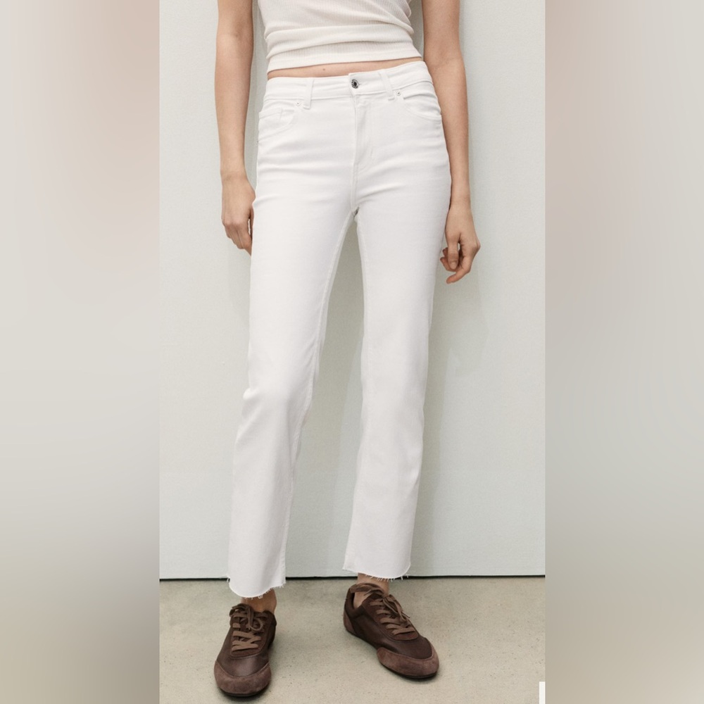 Mango Sienna White Jeans size 12- leg altered!